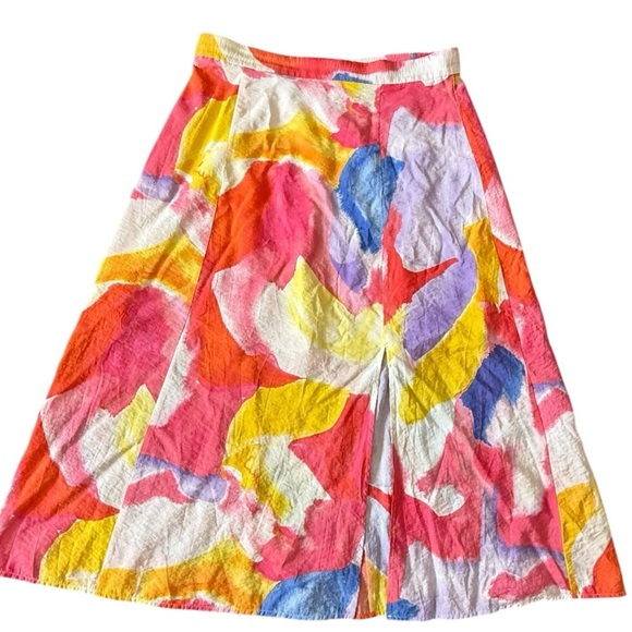 French Connection Abstract Floral A-Line Skirt – Size 12 (XL) - Picture 1 of 6